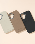 iPhone 17| Back Cover Card Case|グレージュ