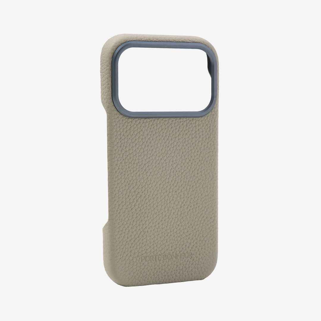 iPhone 17 Pro 本革背面ケース｜ Back Cover Case ｜グレージュ｜PORTÈ