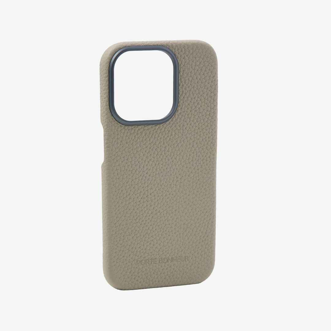 iPhone 15 Pro 本革背面ケース｜ Back Cover Case ｜グレージュ｜PORTÈ
