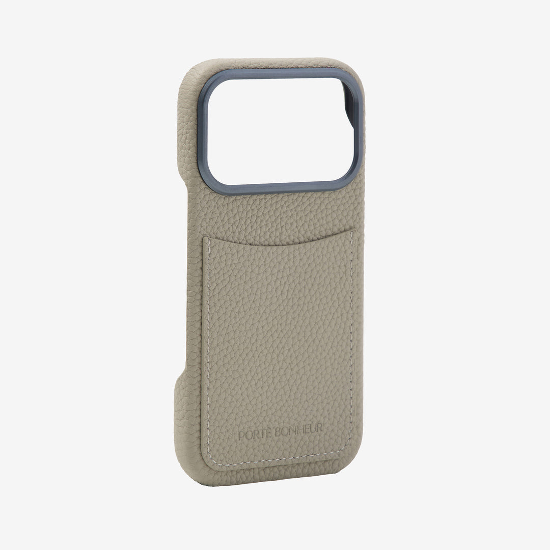 iPhone 17 Pro｜ Back Cover Card Case｜グレージュ – Porte Bonheur