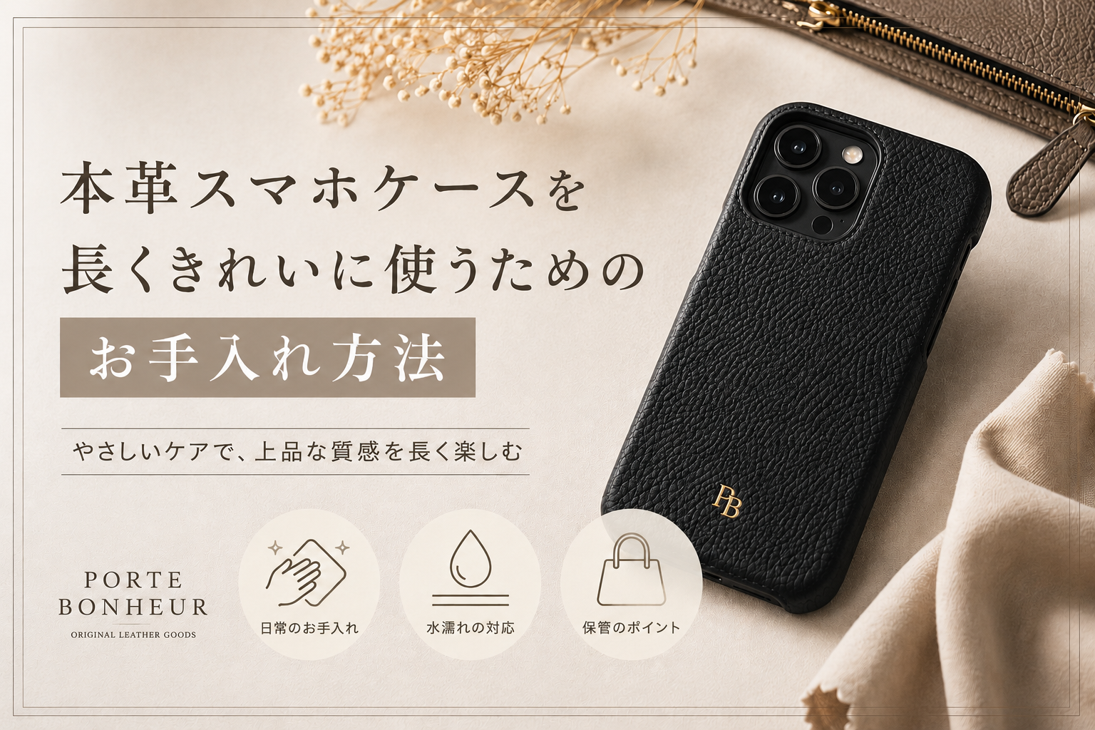 本革スマホケースを長くきれいに使うためのお手入れ方法