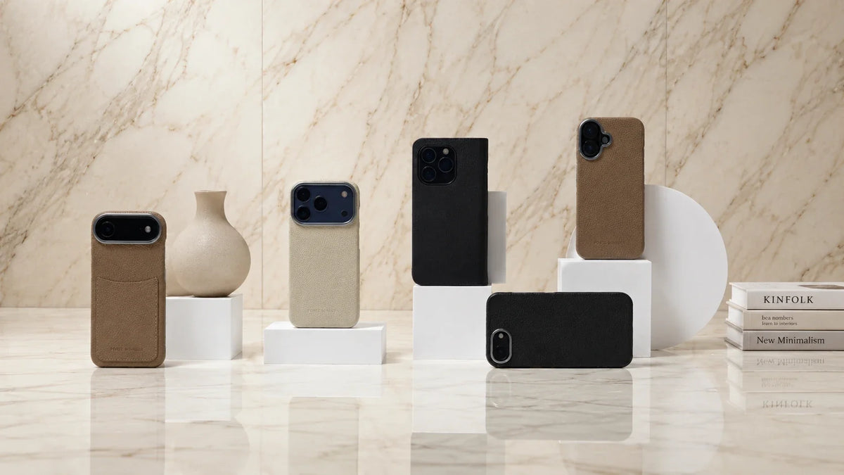 PORTÈ BONHEURの本革スマホケースとAirPodsケース