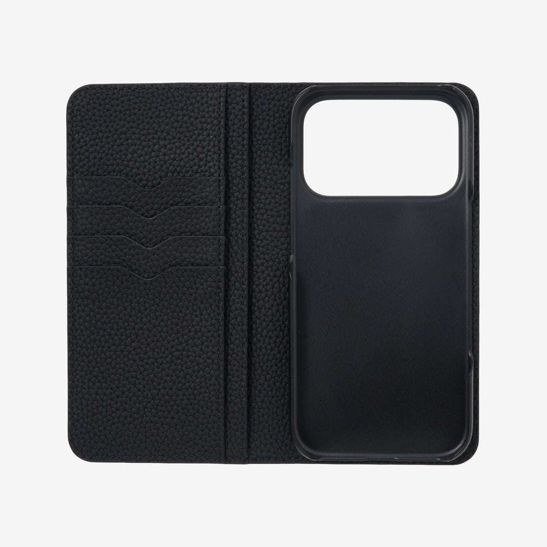 porte bonheur iphone 17 シュリンクレザーケース　ブラック iPhone 17 Pro｜ Diary Case｜ブラック – Porte Bonheur