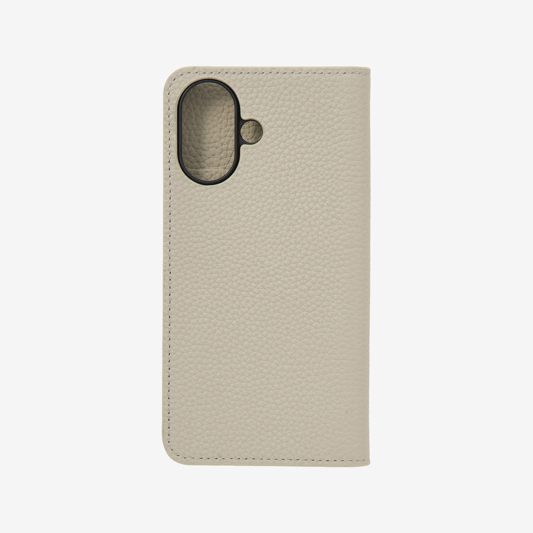 iPhone 17 本革手帳型ケース｜ Diary Case｜グレージュ｜PORTÈ BONHEUR