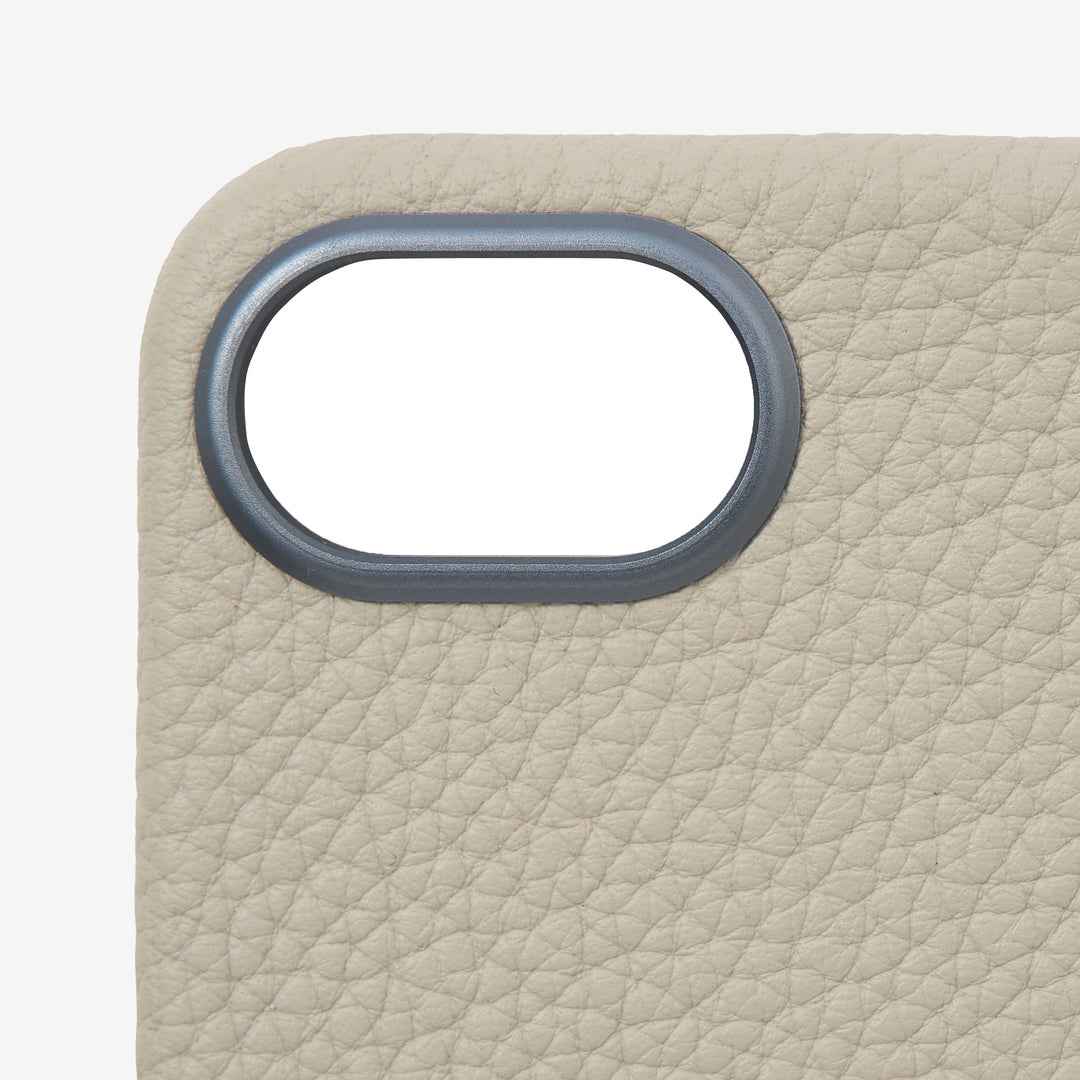 iPhone 16e / 17e本革背面ケース｜ Back Cover Case ｜グレージュ