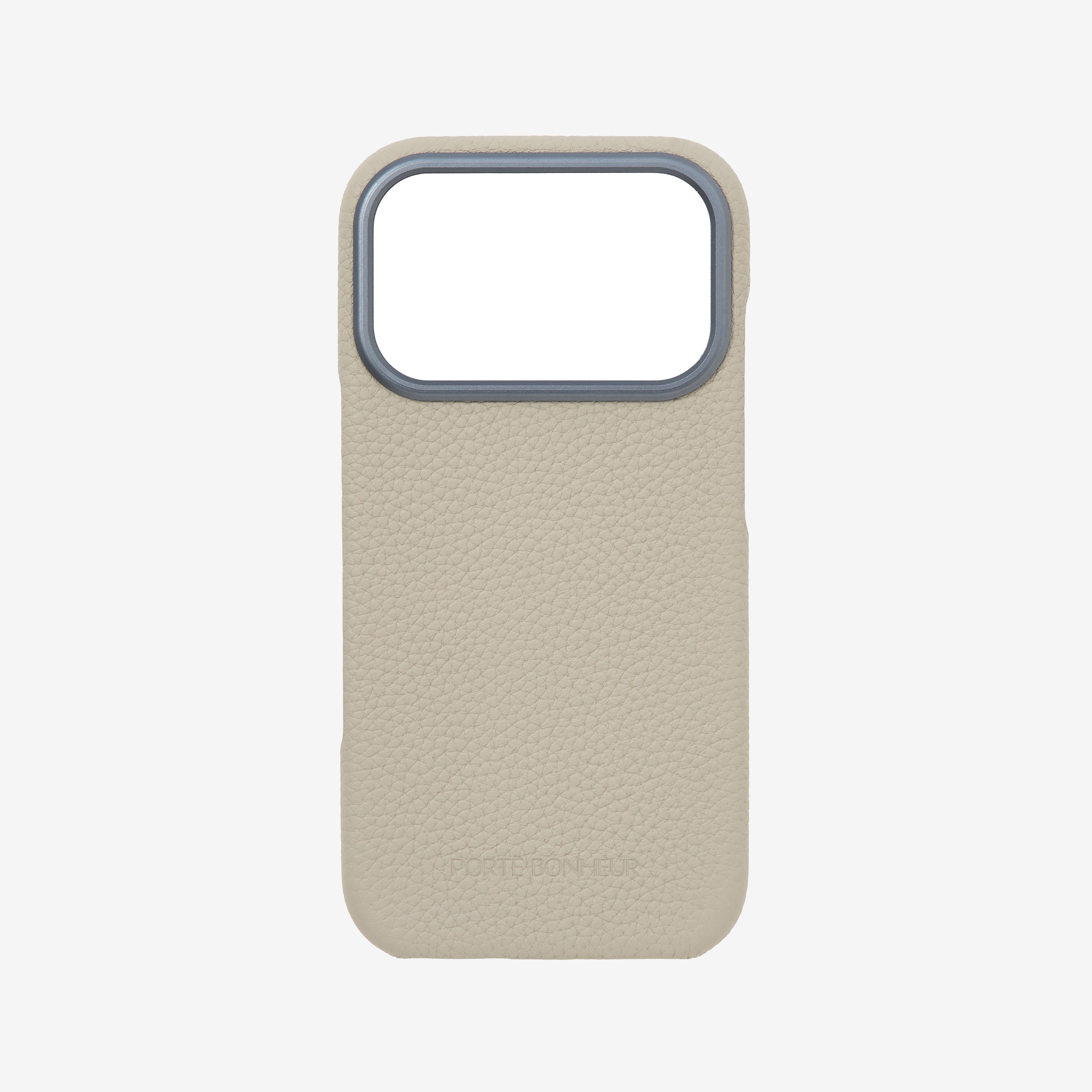 GRACE iPhone 17 Pro ケース ベージュ iPhone 17 Pro 本革背面ケース｜ Back Cover Case ｜グレージュ｜PORTÈ