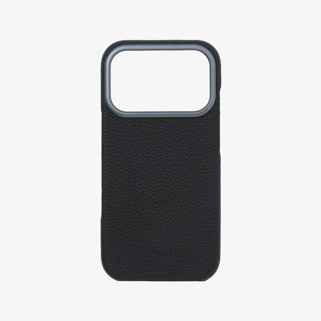 iPhone 17 Pro 本革背面ケース｜ Back Cover Case ｜ブラック｜PORTÈ