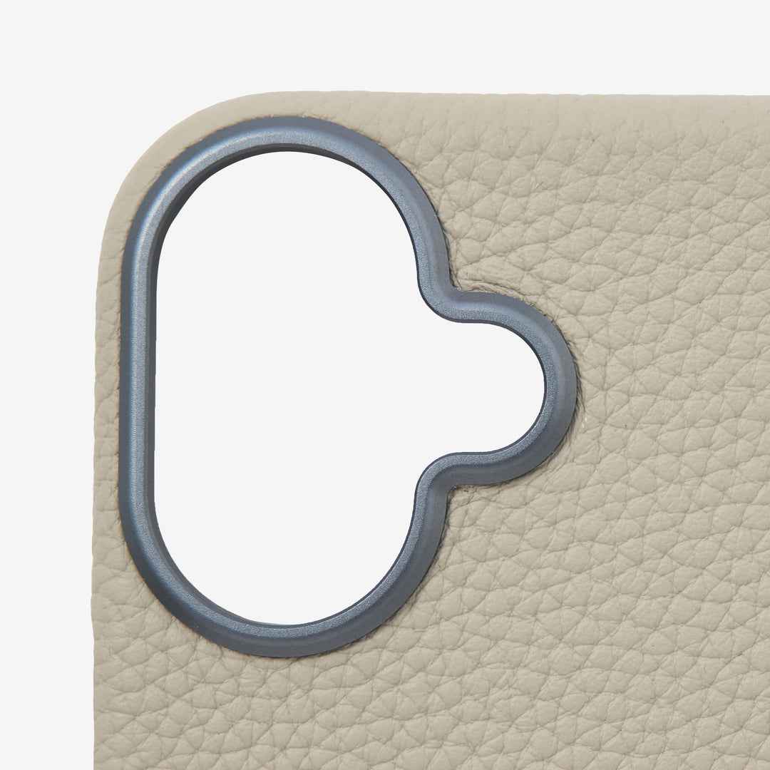 iPhone 17 本革背面ケース｜ Back Cover Case ｜グレージュ｜PORTÈ